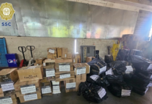 Aseguran más de 400 mil cigarrillos ilegales en operativo en la Central de Abasto Foto: SSC