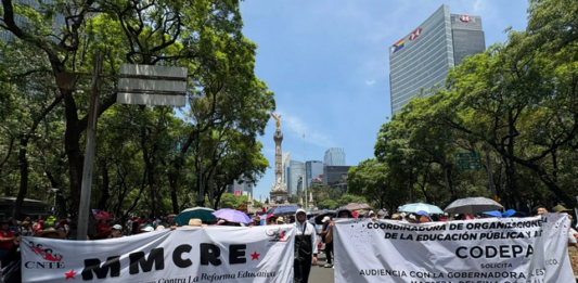 Profesores mexiquenses se suman al plantón de la CNTE en CDMX