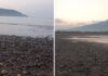 Video capta retroceso del mar en Indonesia previo al sismo de 7.7 grados Richter que azotó el país
